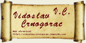 Vidoslav Crnogorac vizit kartica